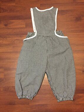 Vintage OshKosh B'Gosh Toddler Gingham Bubble Overalls Romper Size 3T US made